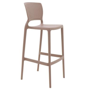 Imagem de Cadeira Tramontina Safira Alta Bar Em Polipropileno E Fibra De Vidro Camurça 92138210