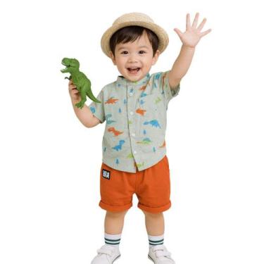 Imagem de Roupa Mauricinho Conjunto Infantil Temático Menino, Verde, Claro, 3