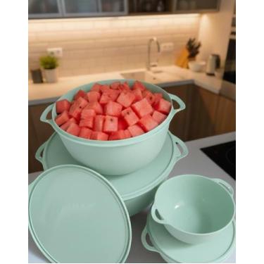 Imagem de Kit de 4 Potes Plásticos Multiuso no Formato Bowl, Perfeitos para Serv