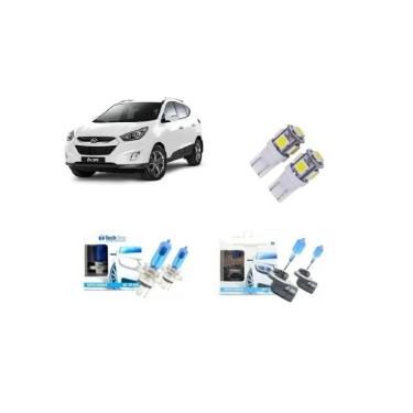 Imagem de Kit Lâmpadas Led + Super Branca Ix35 Techone H4 H27 8500K