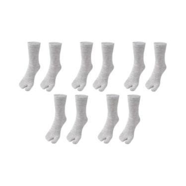 Imagem de Meias Unissex De Algodão Respirável Estilo Chinelo Japonês Kimono Com 