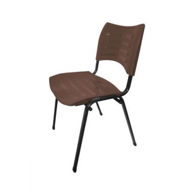 Imagem de Cadeira Empilhável Iso Linha Polipropileno Iso Marrom