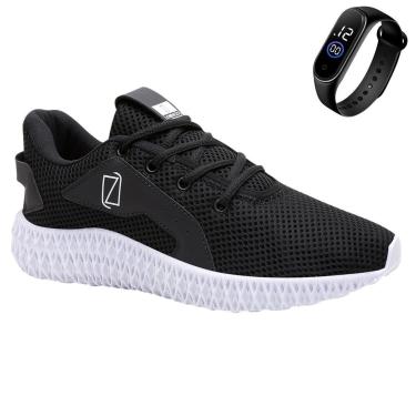 Imagem de Tênis Esportivo Masculino Macio Estiloso e Perfeito para Treino + Relógio-Masculino
