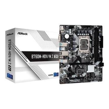 Imagem de Placa-Mãe ASRock B760M-HDV/M.2 D4, Intel, Micro ATX, DDR4, Preto - 90-MXBL4*-Unissex