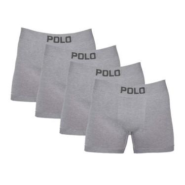 Imagem de Kit 4 Cuecas Boxer Polo 781 Algodão Cinza - POLO STAR, Cinza, P
