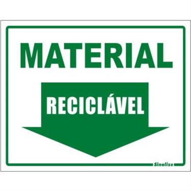 Imagem de Placa de Vinil Autoadesiva 15x20cm Material Reciclável 420 Ar Sinalize Placa Vinil 15x20 (mat.