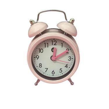 Imagem de Relógio Despertador Colorido Retro Elegante de Mesa - Hxt, Rosa