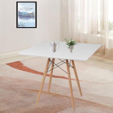 Imagem de Mesa de Jantar Quadrada Eiffel Mozaic 80cm Mdf Tx - Móveis La Bella