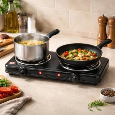 Imagem de Fogão Elétrico 2 Bocas Portátil 220V Compacto Duplo Sem Gás - STARTOOL