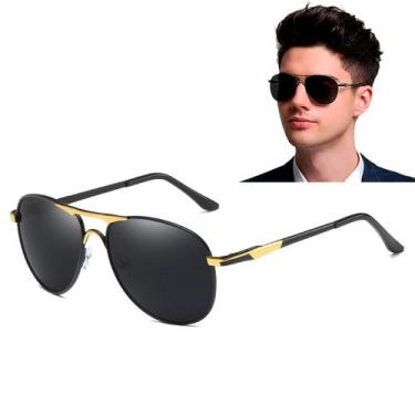 Imagem de Óculos Reis Solar Or003 Masculino Polarizado Uv400, Dourado