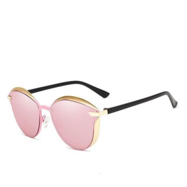 Imagem de Óculos De Sol Vinkin Feminino Polarizado UV400 Luxuoso, Rosa