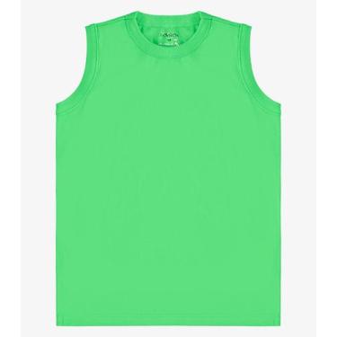 Imagem de Regata Básica Infantil Masculina Rovi Kids Verde, 10, Verde