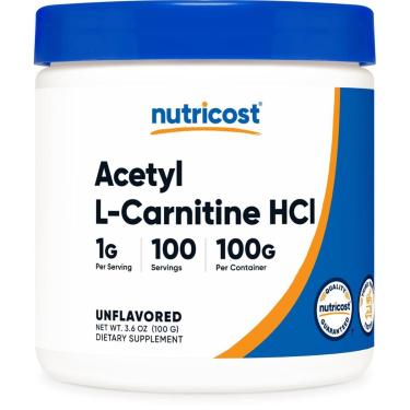 Imagem de Suplemento Nutricost Acetil L-Carnitina HCI (ALCAR) 100g-Unissex