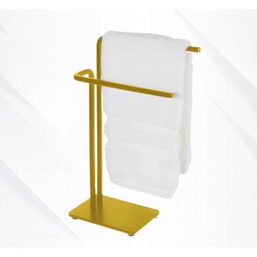 Imagem de Porta Toalha Toalheiro Rosto Bancada Lavabo Luxo - Dourado