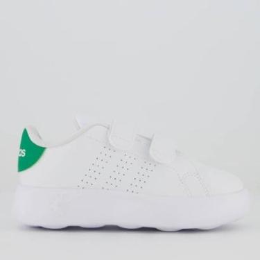 Imagem de Tênis Adidas Advantage Bubble Infantil Branco e Verde-Unissex