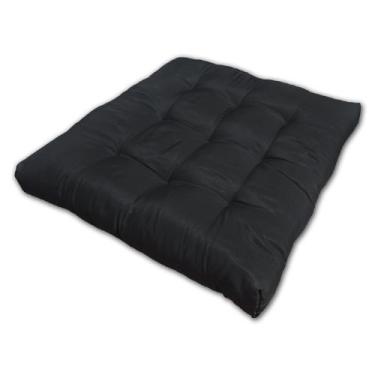 Imagem de Almofada Futon Assento Decoração 60x60cm Flat Preto Cód. 2485 - De Cor
