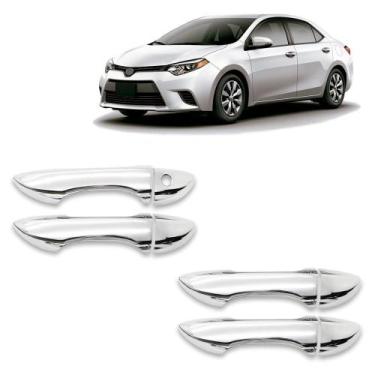 Imagem de Jogo Aplique Cromado para Maçaneta Externa Corolla 2015 2016 2017 2018