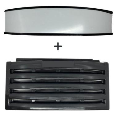 Imagem de Kit Saia Veneziana e Testeira Compatível Cervejeira Metalfrio Preta