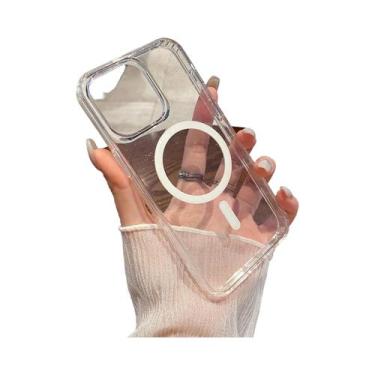 Imagem de Capa Magnética Brilhante Para iPhone 15 14 13 12 11 pro Max, Acrílico 