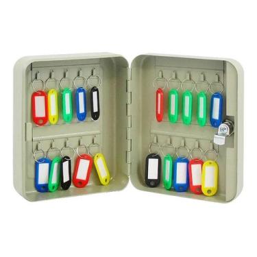 Imagem de Cofre Porta Chaves Aço 20 Ganchos Claviculário Western CL-20 - Congrat