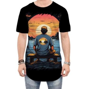 Imagem de Camiseta Longline Pesca Esportiva Pôr do Sol Peixes 19 - Kasubeck Stor