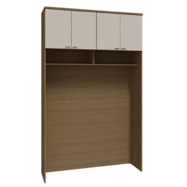 Imagem de Guarda Roupa Modulado Ponte 04 Portas 234cm Setiba - Móveis Rimo, Carv