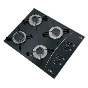 Imagem de Fogão Cooktop a gás DeD 4 bocas preto -Acendimento automático - D&D Me