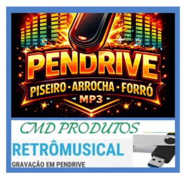 Imagem de Pen drive 8gb com Músicas = Playlist - Piseiro, Arrocha e Forró (mp3) 