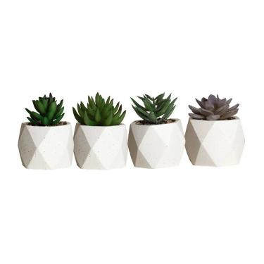 Imagem de Kit 2 Vasos de Suculenta Artificial 7,5X11,3CM para Decoração de Baixa Manutenção em Do...