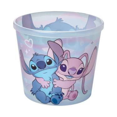 Imagem de Balde Pote de Pipoca 2,1L Super Decorado Stitch Azul 15833 - Plasútil
