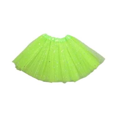 Imagem de Saia Tutu Com Glitter E Lantejoulas Para Meninas, 3 Camadas De Tule, P