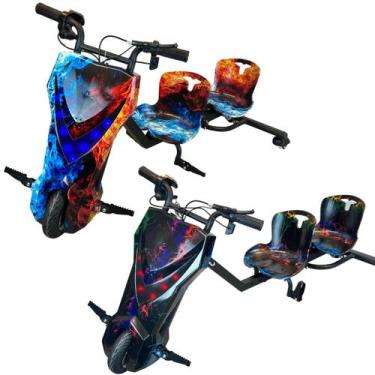 Imagem de Drift Eletrico Cores Dois Assentos Musica Bluetooth Luzes Led 250W 36V