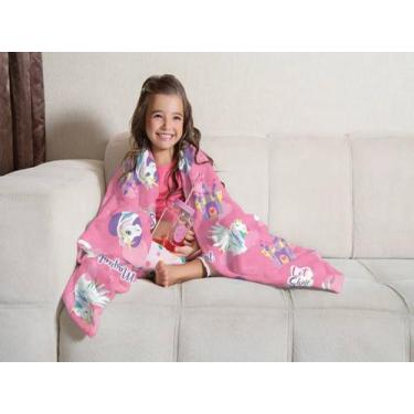 Imagem de Manta Unicórnio Menina Cobertor de Sofá  Feminino Solteiro Infantil Fl