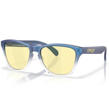 Imagem de Óculos de Sol Oakley Frogskins S Matte Cyan/Blue/Clear Shift, Preto
