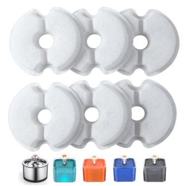Imagem de Filtro para fonte de água para pets 6 unidades Yiupea 22,5 L tripla fi