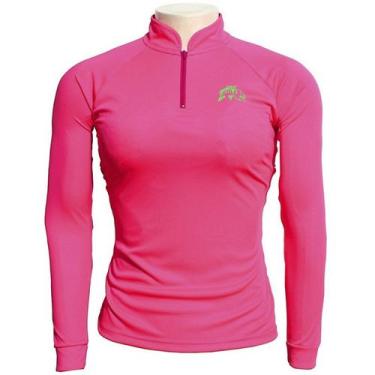 Imagem de Camiseta de Pesca EP Fishing Basic Feminina Rosa com Verde Neon (+50UV