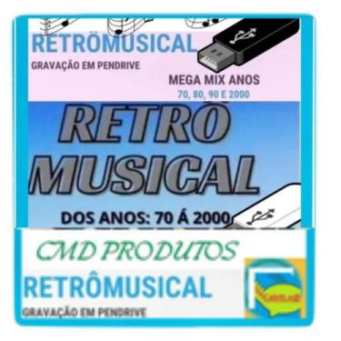 Imagem de Pen drive 8gb com Músicas = RetrôMusical Nacional e Internacional Anos