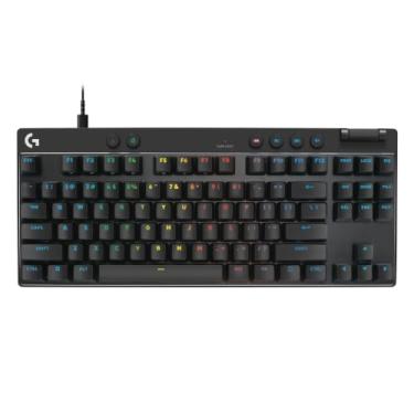 Imagem de Teclado Gamer Com Fio Logitech G PRO X TKL RAPID com layout US, Switches Magnético- analógicos, Modo Rapid Trigger, Acionamento Ajustável, e RGB LIGHTSYNC - Preto