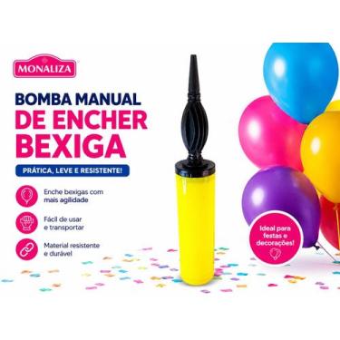 Imagem de Bomba Manual Monaliza para Encher Bexigas Balões Inflador Festa Decora