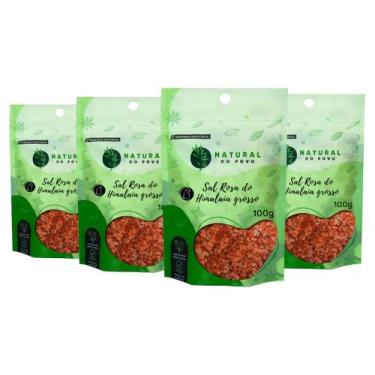 Imagem de Tempero Premium Sal Rosa do Himalaia Grosso Qualidade Superior Kit 4 P