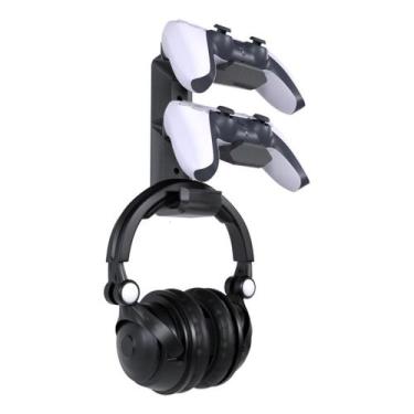 Imagem de Suporte De Parede Para Controles E Headset De Xbox Ps4 Ps3 - Myshoop3D