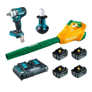 Imagem de Kit Soprador a Bateria DUB362 c/ Chave de Impacto e Refletor - Makita