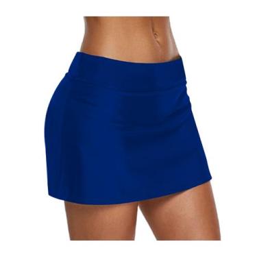 Imagem de Mini Saia Lápis Suplex dia dia casual - Topbrasil Fitnesss, Azul, GG