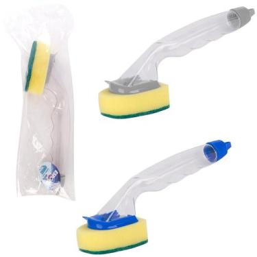 Imagem de Esponja / bucha abrasiva para limpeza cabo dispenser plastico clean te