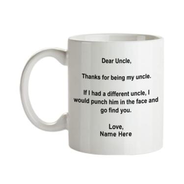 Imagem de Caneca personalizada de tio - Caneca Customaized Dear Uncle - Presentes de tio - Presentes personalizados - Caneca de café de 325 ml