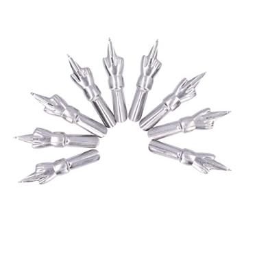 Imagem de Ponta de caneta de pena, bico de caligrafia de aplicação flexível, use suavemente material durável para ferramentas de arte para trabalho de design(Pontas dos dedos * 10)
