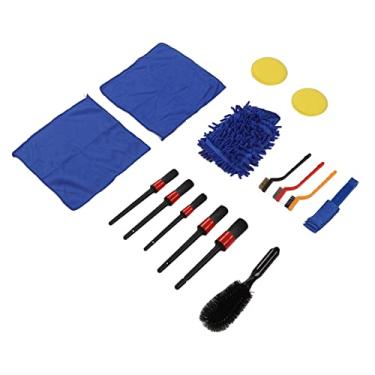 Imagem de Conjunto de escovas de detalhamento automático, ferramentas práticas de limpeza de carros ecologicamente corretas antiderramamento alta flexibilidade para rodas para pára-choques para saídas de ar