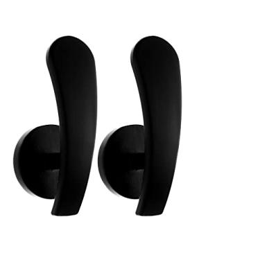 Imagem de pçs ganchos de parede de metal para cortinas para cortinas para porta cabide de parede para cortinas para cortinas borla cabide para toalhas para chapéu de pano, preto1