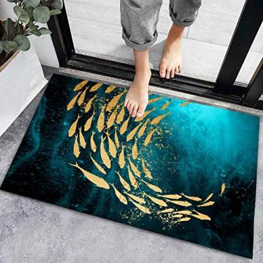 Imagem de SHENGANG Tapete antiderrapante para porta tapetes de banho super absorventes para casa banheiro piso carpete quarto capacho carpete sala de estar, 4,40x60cm