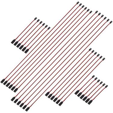 Imagem de 30 peças de cabo de extensão de 3 pinos macho para fêmea conectores de fio de chumbo para conexão de servo extensão placa de controle remoto peças - 5 tamanhos